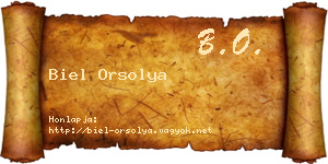 Biel Orsolya névjegykártya